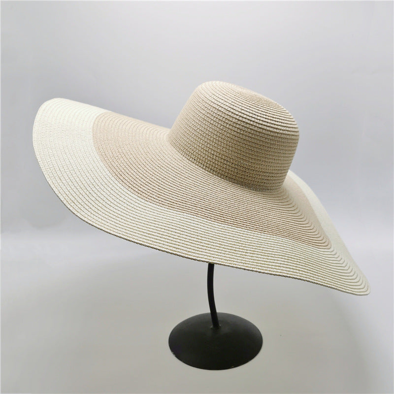 Big Hats Summer Women's Color Matching Sun Hat Sun Hat Straw Hat
