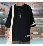 Men T-Shirts Half Sleeve Loose round Neck Half Sleeve Solid Color