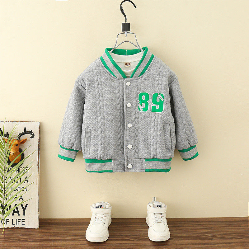Toddler Boys Jackets Boy's Knitted Coat Spring and Autumn Jacket