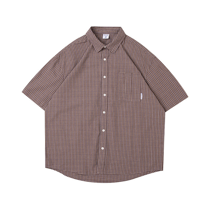 Men T Shitrs Stripe Printing Lapel