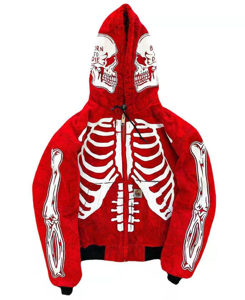 Skull Apparel Skull Hooded Sweater Cardigan