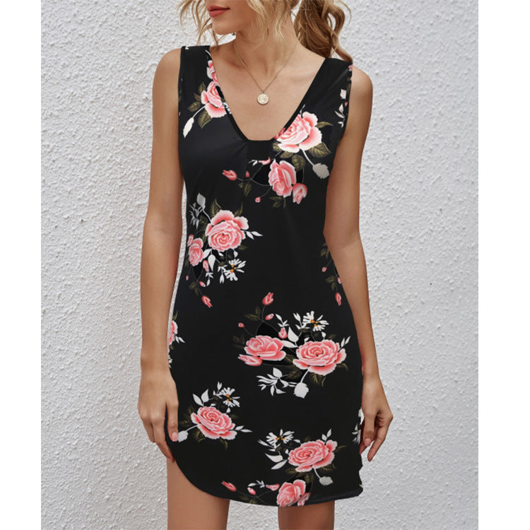 Modern Gypsy Outfits V-neck Printed Dress