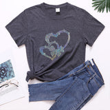 Valentine's Day T Shirt Short-Sleeved T-shirt Summer plus Size Top