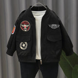 Toddler Boys Jackets Jacket Spring Autumn Baseball Uniform