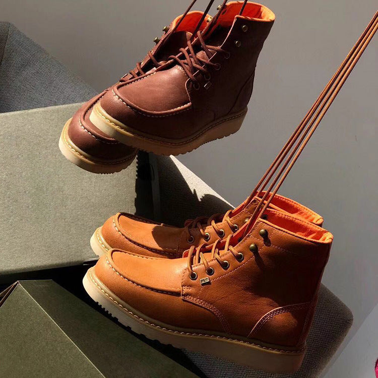 Men's Boots Work Boot Men Casual Hiking Boots Men's Shoes Retro Platform Outdoor Tooling Dr. Martens Boots