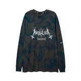 Man Fall Outfits Loose Oversize Long Sleeve Men 'S Hip Hop Tie-Dyed Letter Printing