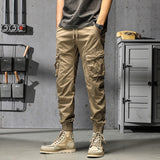Cuffed Cargo Pants Fall Loose Sports and Leisure