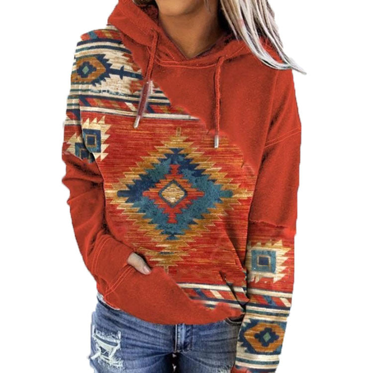 Romanian Gypsy Outfits Printed Sweater for Women