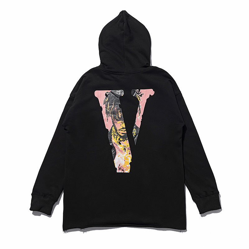 Vlone Hoodie Autumn And Winter High Street Casual Back Large V Loose Hoodie Sweater