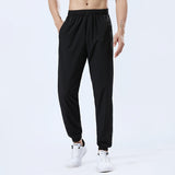 Sweat Wicking Pants Ice Silk Sports Pants Woven Elastic Breathable