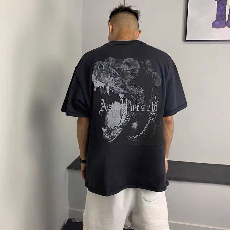 Askyurself T Shirt Loose round Neck Men's and Women's Short Sleeve T-shirt