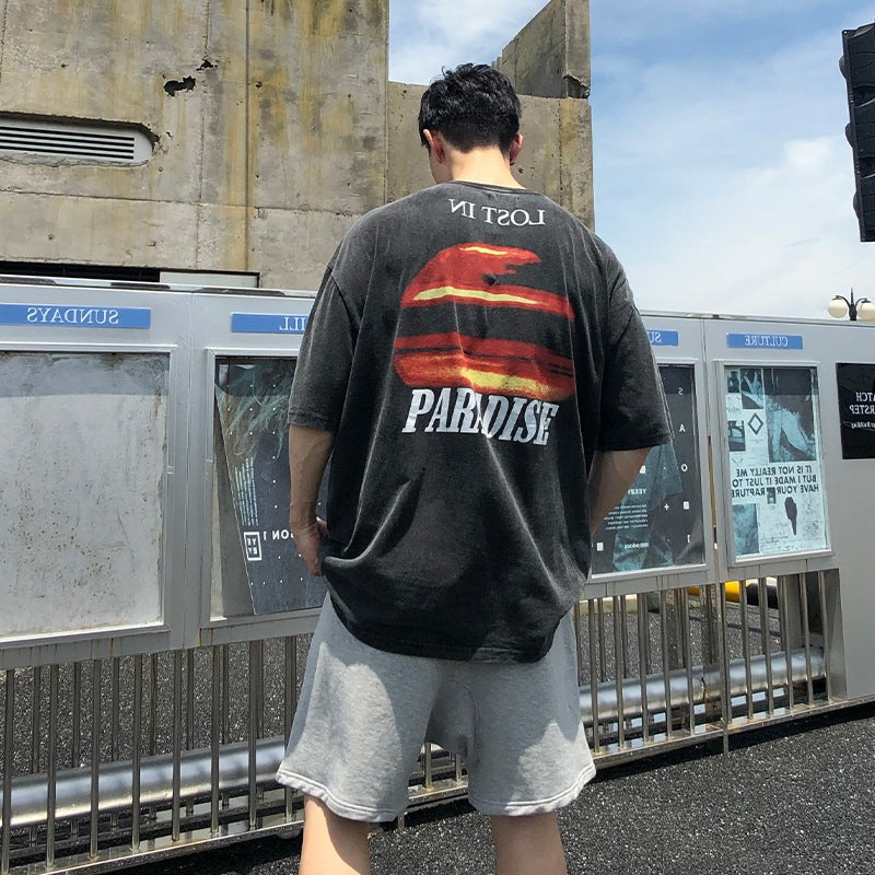 Askyurself T Shirt 3M Reflective Letter Crew Neck Short Sleeve T-shirt