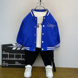 Toddler Boys Jackets Boys' Spring and Autumn Baseball Uniform