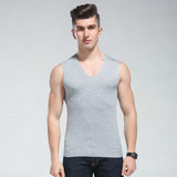 Wifebeater Shirt Seamless round Neck Solid Color Sports Vest