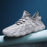 Sneaker Shoes Trendy Summer Men'S Shoes Casual Low Top Solid Color Running Sneakers Breathable