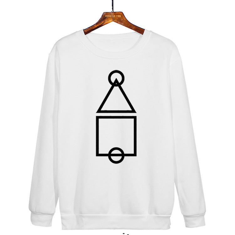 Squid Game Costume Printed Adult round Neck Sweater