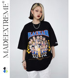 Y2g Shirts for Boys Blackair Creative Fun Hip Hop Rapper Foam Printed