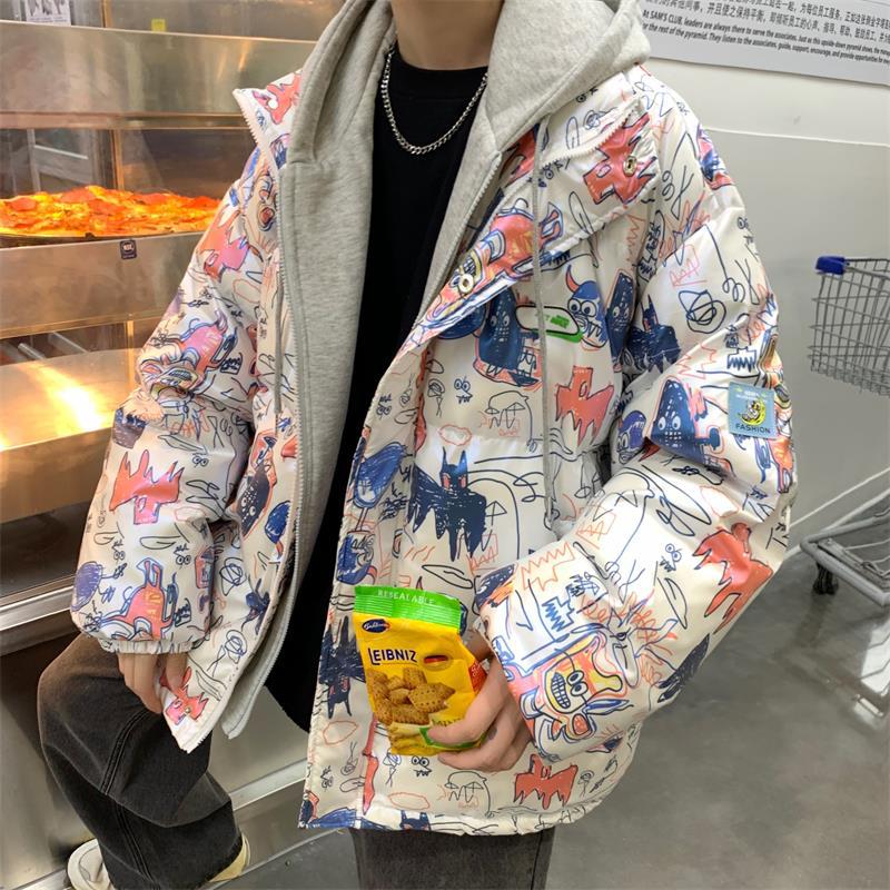 Men's Jackets Printed Cotton-Padded Jacket