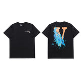 Vlone T Shirt Loose Men'S And Women'S Reflective T-Shirt Summer