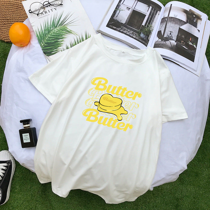 BTS Proof T Shirt plus Size Loose T-shirt Printed round Neck