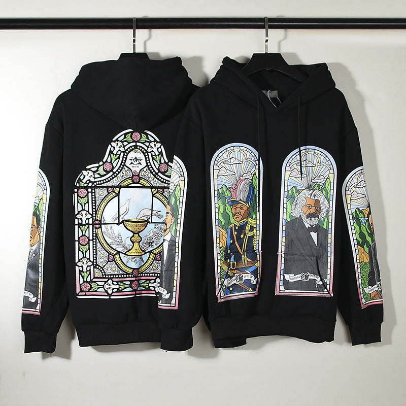 Kanye West Sunday Service Hoodie History Figures Pattern Hoodie