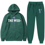 Vlone Hoodie & Pants 2 Piece Printed Men'S And Women'S Loose Hooded Sweater