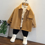 Toddler Boys Sweater Boys' Shirt Shirt Coat Spring and Autumn