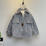 Toddler Boys Sweater Boys' Shirt Spring and Autumn Leisure Shirt