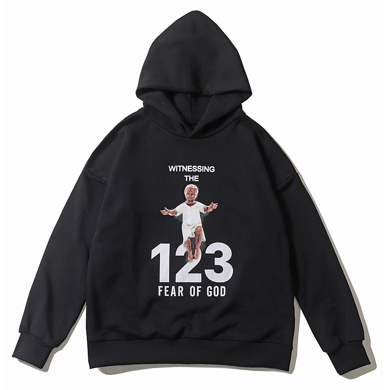 Kanye West Sunday Service Hoodie Autumn And Winter Angel Kids Printed Fog Hooded Sweater