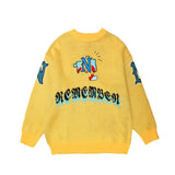 Men Sweater Embroidered Letter Jacquard Sweater Sweater Men's Long Sleeve