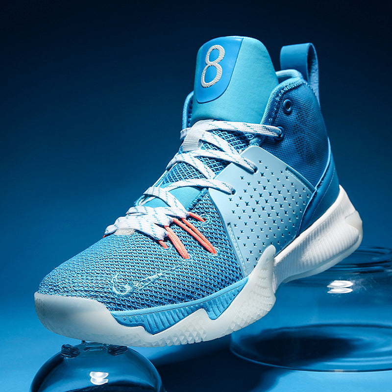 Men Basketball Shoeses Men's High-Top Student Sneakers
