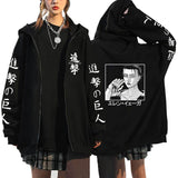 Anime Hoddies Anime Attack on Titan Zipper Sweater Leisure Sports Sweater Coat