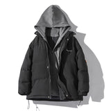 MEN'S Hoodie Thickened Fake Two Pieces Hooded Casual Loose