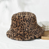 Vintage Check Bucket Hat Lamb Wool Bucket Hat