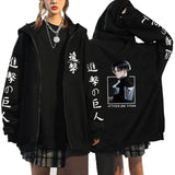 Anime Hoddies Anime Attack on Titan Zipper Sweater Leisure Sports Sweater Coat