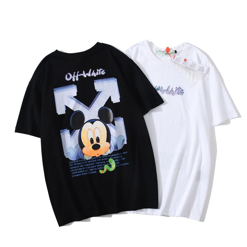 Off White T Shirt Summer Off Mouse Arrow Short Sleeve Men And Women Youth Casual Tshirt Owt