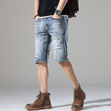 Men Jorts Summer Denim Shorts Men's Retro Casual