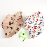 Bucket Hat Fishing Cap Cotton Print Fisherman Hat Man and Woman Cartoon Printed Flowers