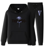 Vlone Hoodie & Pants 2 Piece Set Fall/Winter Hoodie Leisure Sports