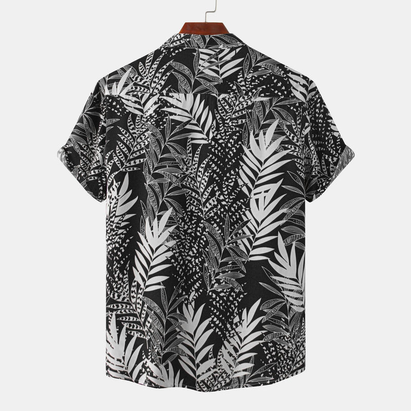 Camp Collar Shirt Printed Short Sleeve Shirt