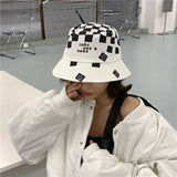 Women Bucket Hat Chessboard Bucket Hat