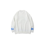 Men Sweater Heart Letter Printed Knitwear Men Loose Pullover