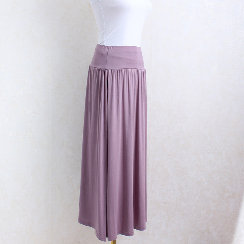 MIDI Mauve Skirt Women's Summer Slim Bottoming Skirt Long Skirt