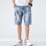 Men Jorts Denim Shorts Men's Loose plus Size Summer