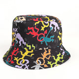Bucket Hat Fishing Cap Cotton Print Fisherman Hat Cartoon Character Bucket Hat Symbol Printing