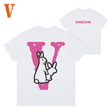 Vlone T Shirt Summer Couple T-Shirt Top Large Size Loose Short-Sleeved Shirt
