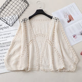 Coachella Music Festival Outfits Vintage Hollow Crocheted Cardigan Short Coat Top
