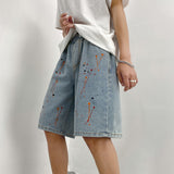 Men Denim Shorts Baggy Denim Shorts Men's Summer