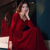 Long Homecoming Dresses Red Evening Dress for Women Banquet
