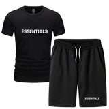 Fog Fear Of God T Shirt & Shorts 2 Pieces Set Summer Men'S Short Sleeve T-Shirt Shorts Casual
